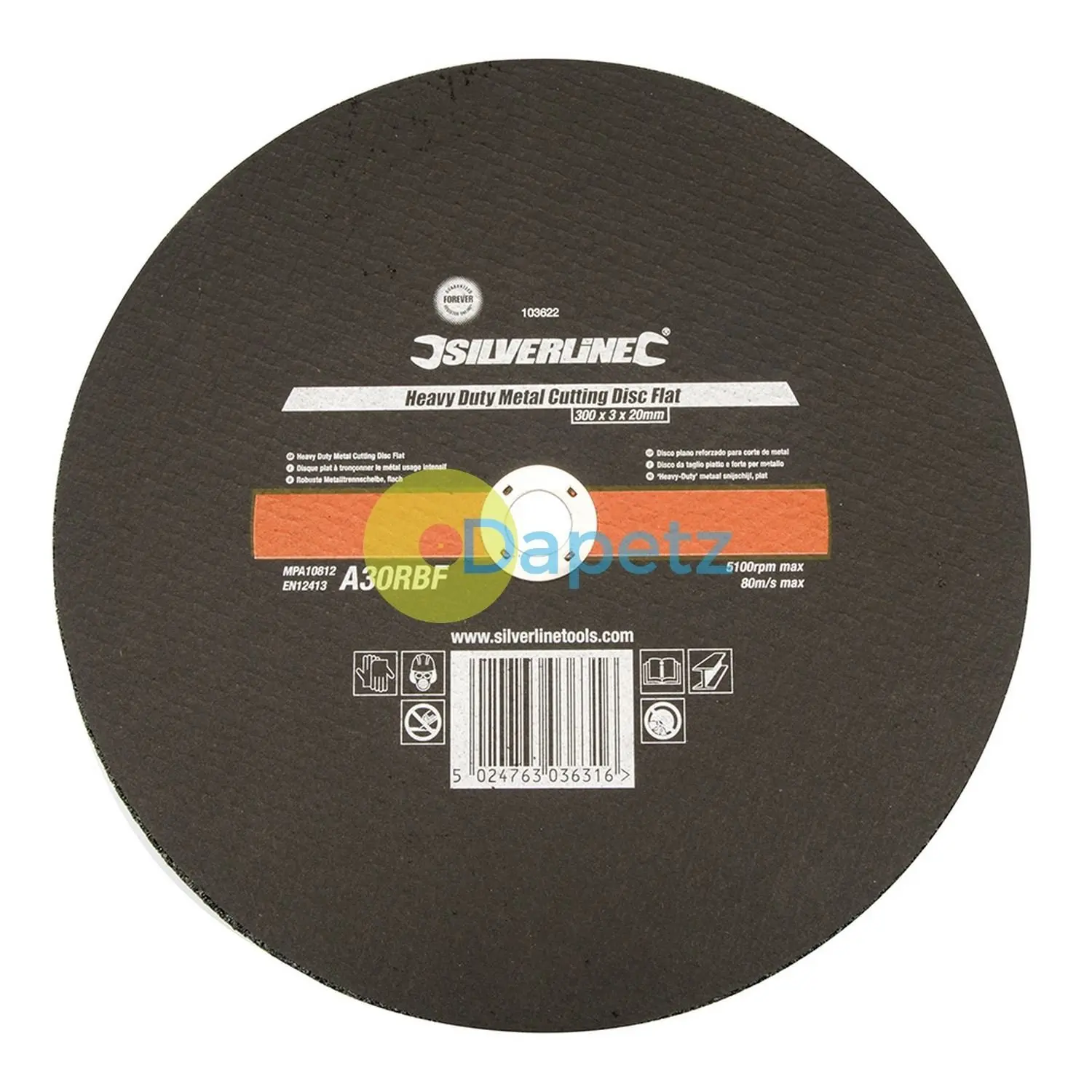 5-Pack DAMEISHA 14-Inch Abrasive Cut-off Wheels Flat Resin Cutting Disc Green