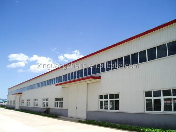 competitive metal cladding long span steel frame warehouse building design