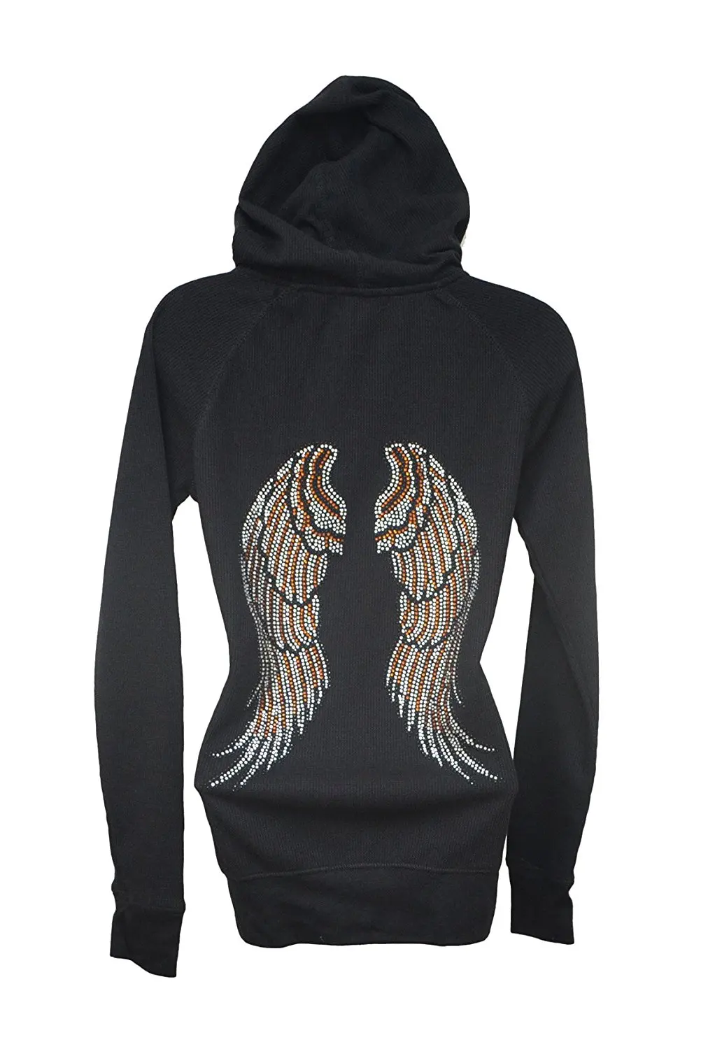 angel wing hoodies with rhinestones