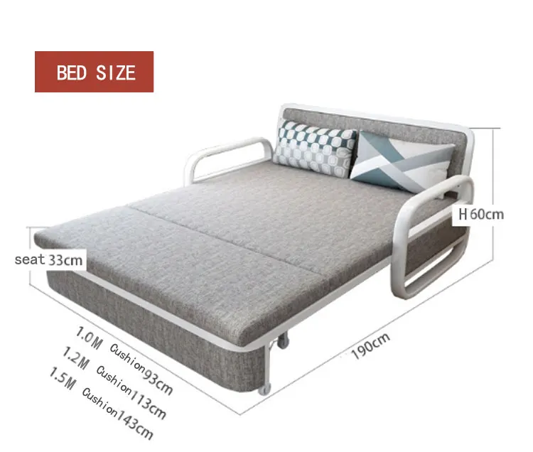 Nordic Style Metal Frame Sofa Bed Furniture With Armrest Buy Nordic