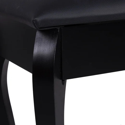 New Beautiful Black Mirrored Dressing Table Stool Seat Bench Bedroom Furniture Buy Mirrored