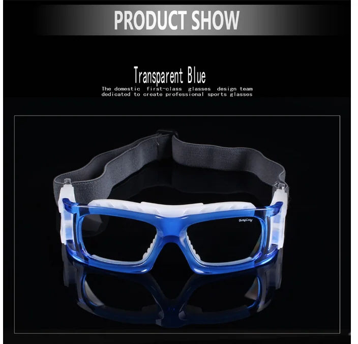 Crystal color frame clear football basketball eyewear goggles, View