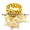 Gold Plating BUDDHATO BUDDHA Cycle Chain Ring in Stainless Steel