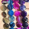 WT-G264 Wholesale Jewelry Making Gem Slice Stone In Round Shape Chakra Collection Faceted Cabochon Crystal 16mm Beads