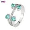 Foxi jewelry new emerald silver ring for emeralds sold in Mexican fashion