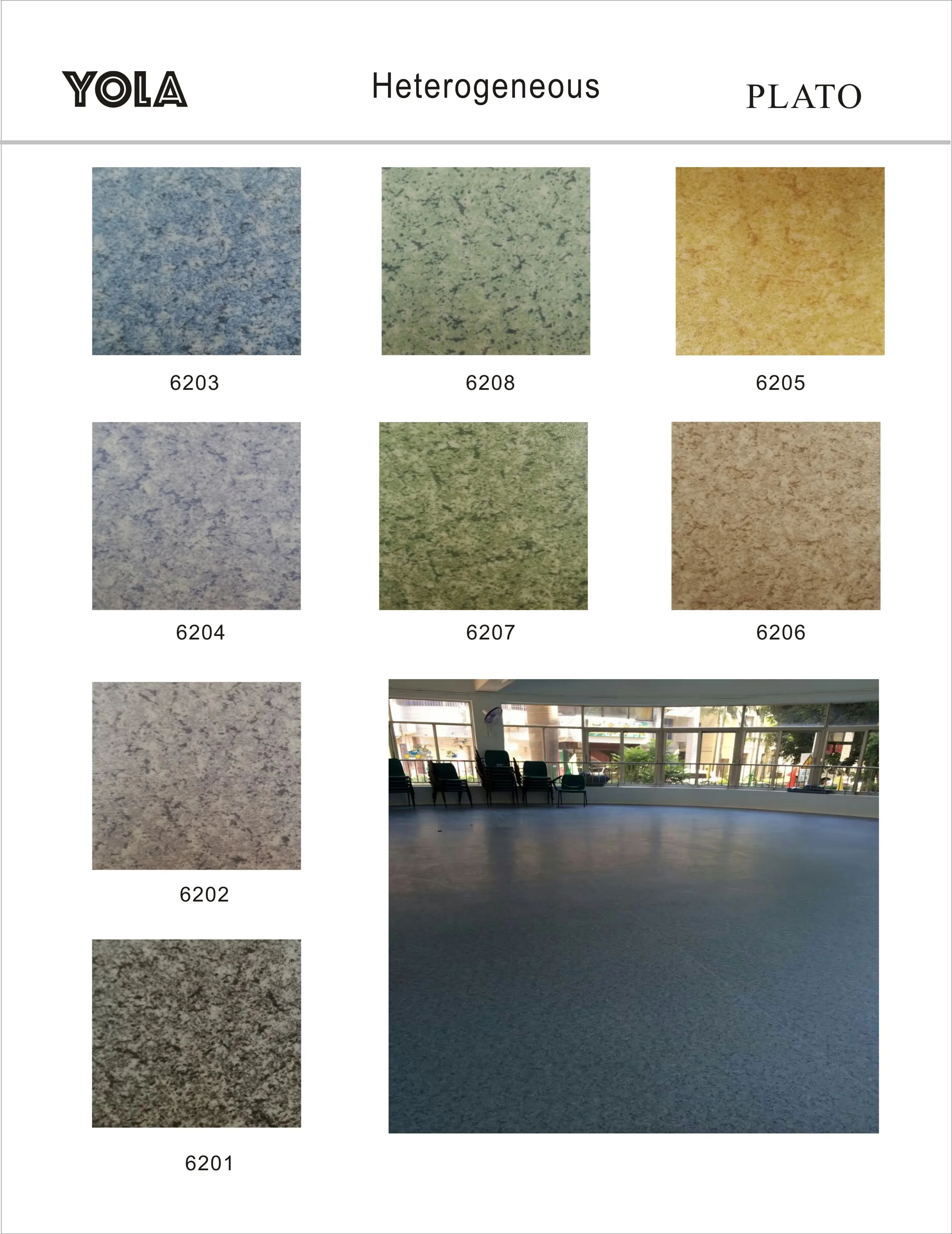 plastic tiles heat resistant spc flooring