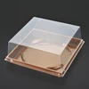 New design PET PP PS PVC silver golden white black clear plastic cake packaging box