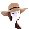 Ladies Dress Hats Wholesale Paper Polyester Straw Women Girl Wide Brim Large Floppy Hat