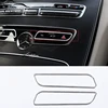 Interior decorative mountings aluminum alloy stickers glc central console trim decal for Mercedes Benz C Class