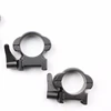 steel Weaver rings 1 Inch Medium Profile Matte Lever Lock Quick Detach Top Mount