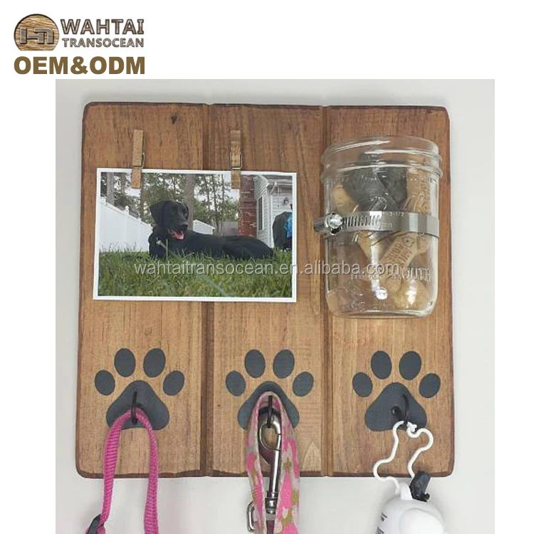 Wood Paw Print Dog Treat Leash Wall Rack And Picture Holder Home Decor Buy Dog Home Decor Wooden Wall Decor Designer Home Decor Product On Alibaba Com