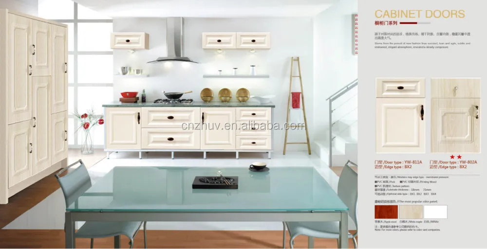 White High Gloss Polymer Sheets Kitchen Cabinet With Pvc Door White High Gloss Polymer Sheets Kitchen Cabinet With Pvc Door Manufacturer
