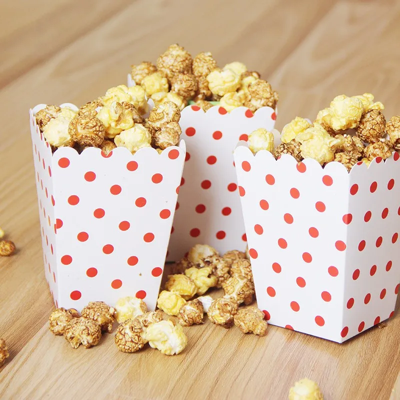 Party Chevron Paper Popcorn Cups For Snack And Tableware Sets