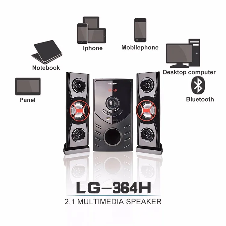 45 Watts Heavy Bass 2.1 Computer Gaming Speakers For Music On Desktop