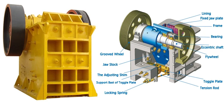 New high quality limestone jaw crusher, limestone crushing machine