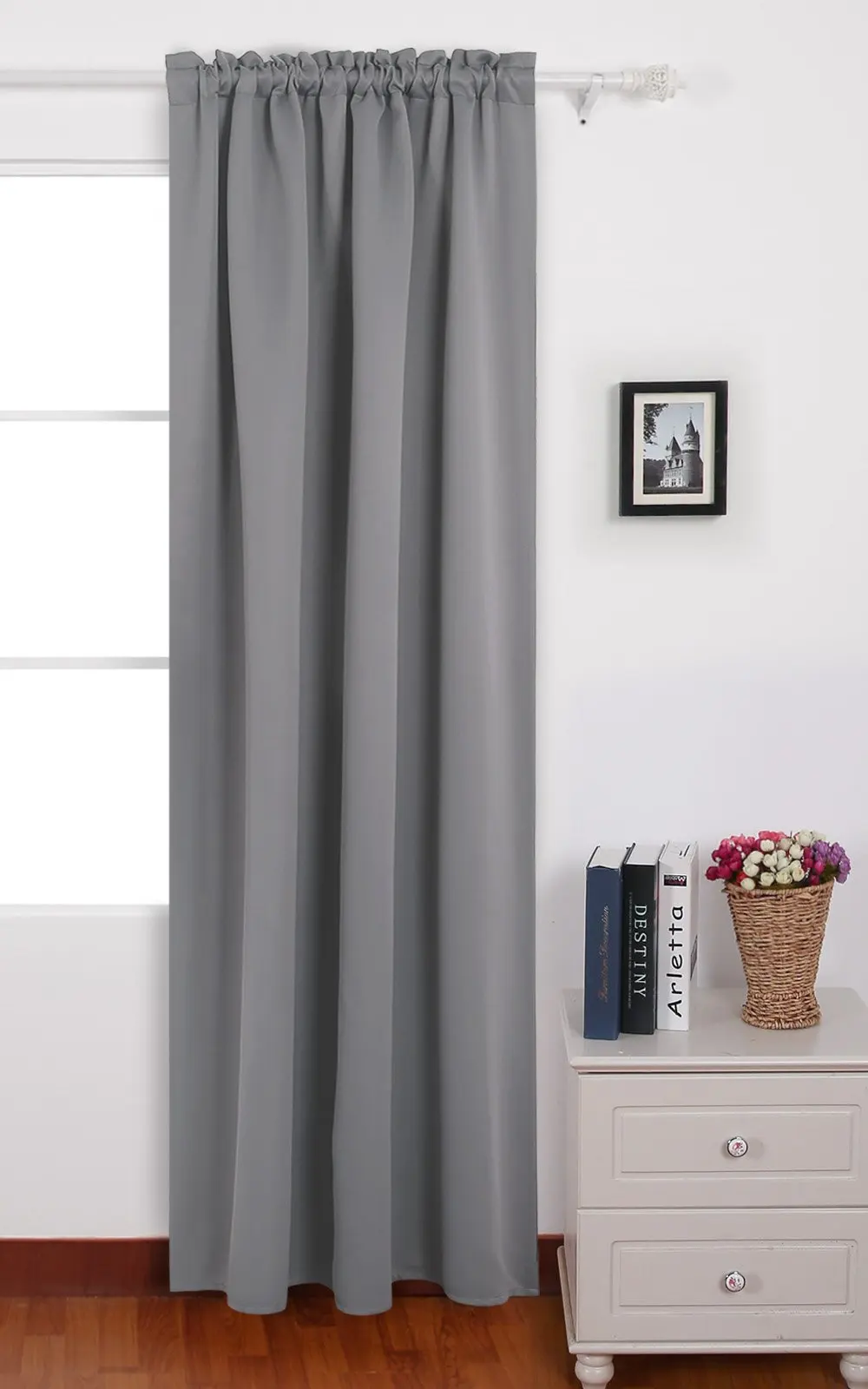 No Light Curtains Find Deals On Line At Get Quotations Deconovo Light Grey Blackout Curtains Rod Pocket Thermal Insulated For Dining Room 42 W