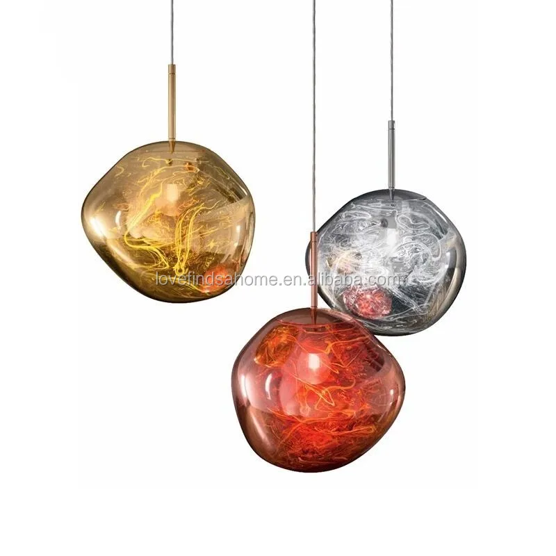 lava Hot sale energy saving contemporary gold color glass pendant lights Nordic Decor for Bar,Restaurant,Dining room and cafe
