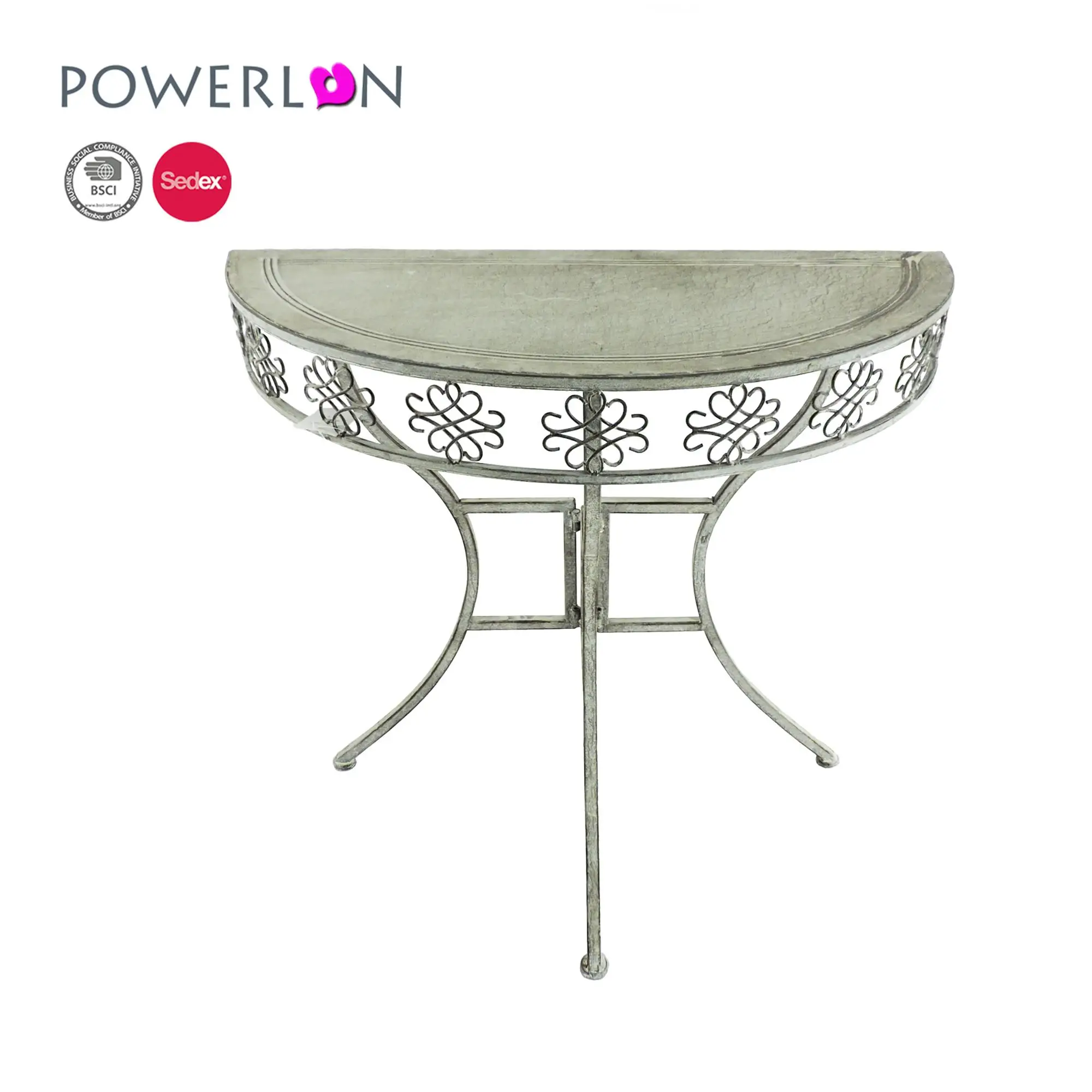 Indoor And Outdoor Antique Grey Half Round Table Half Table And Table
