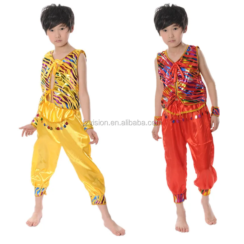 Supply Wholesale India Boys Dance Costumes Yellow And Red Color Buy
