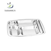 Square Shape Various Sizes Custom Printed Logo Dinner Sets Dinnerware Stainless Steel Divided Soup Dinner Plates