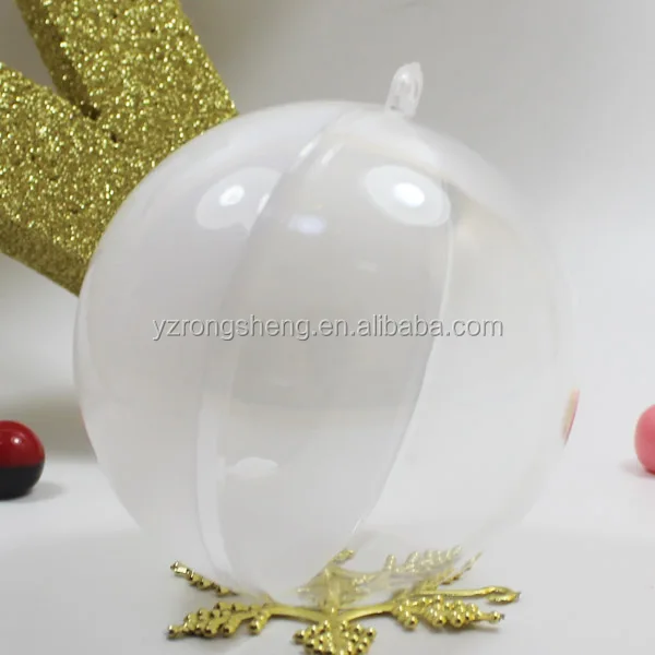 120mm 2 part Spheres Baubles Craft Decoration Clear Plastic Acrylic Balls 50mm