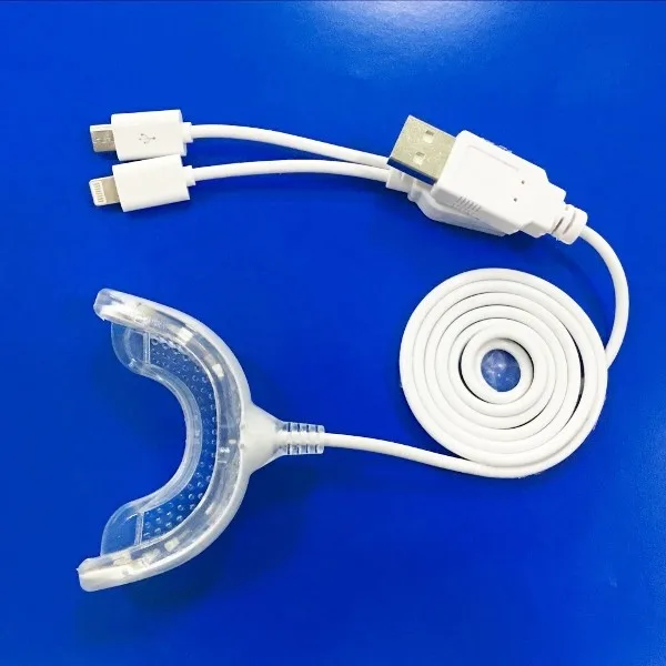teeth whitening light with mouth tray