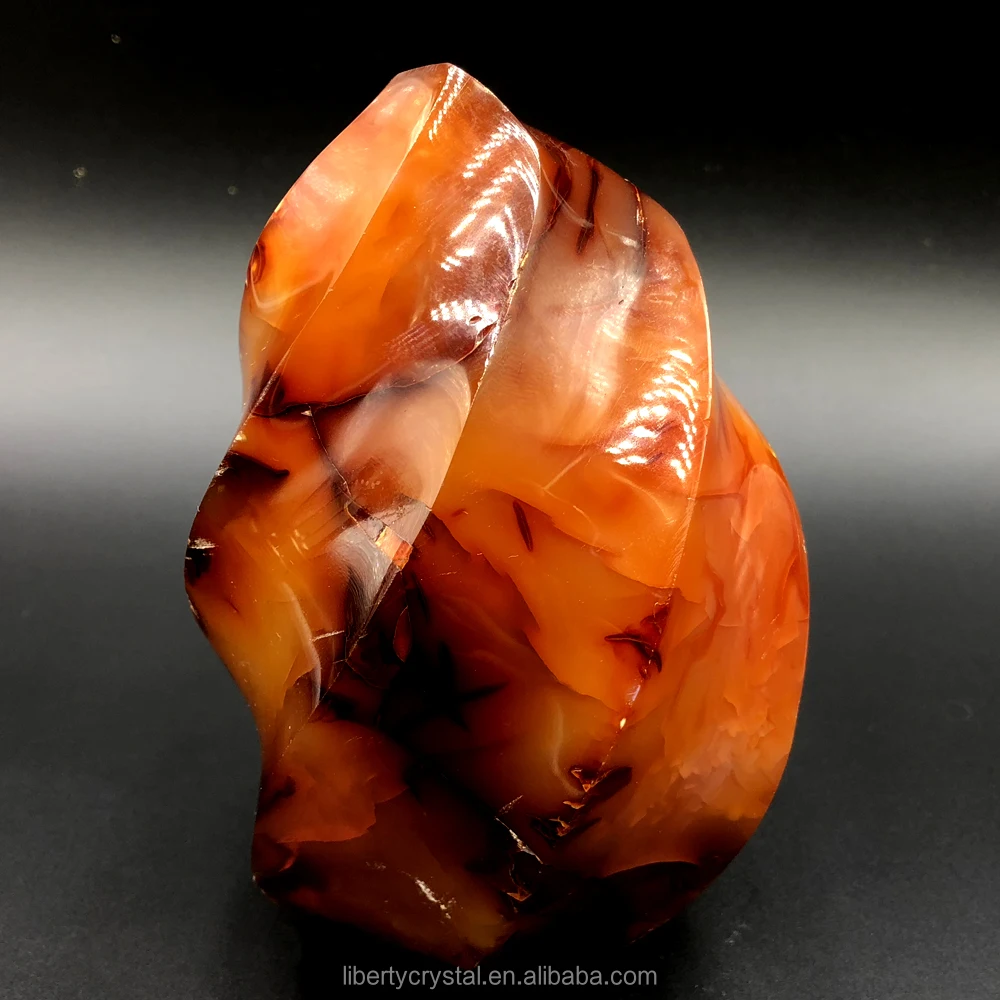 Details about   A+ Natural carnelian flame Shape Quartz Crystal agate torch Healing Gift 300g+