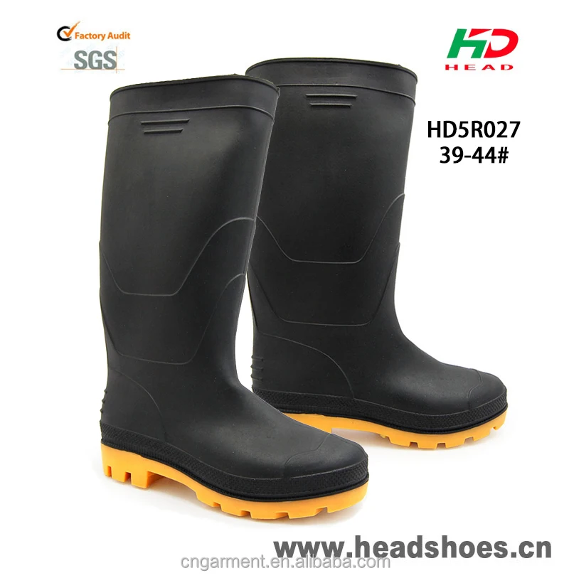 Men good quality industrial mining safety working rain boots