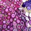 Natural Agate Slice Flat Cup Coaster Stone Tray Precious Agate Plate