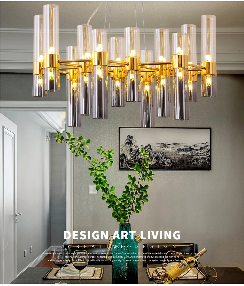 Nordic contracted show dining room small chandelier Denmark creative metal bedroom bedside dining room study corridor chandelier