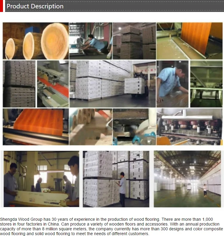 Hdf Material Wood Grain Laminate Flooring Stocks Manufacturer High