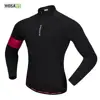In Stock Men Wosawe Brand Bike Jacket Coat Thermal Fleece Slim Fit Cycling with Long Sleeve Top Quality Warm Shirt for Winter
