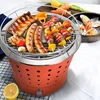 Orange colour mini Portable japanese stainless steel charcoal bbq Grill s
