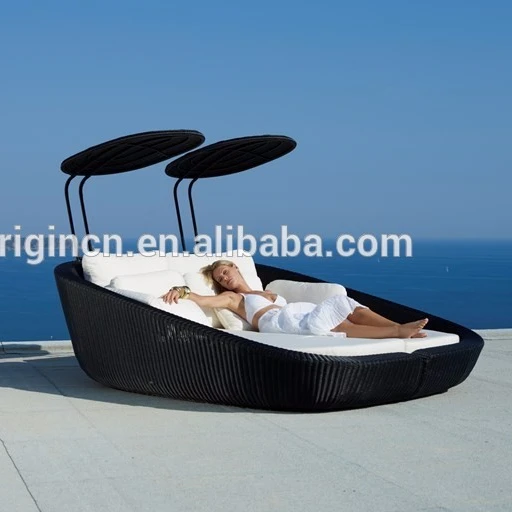 Venta al por mayor muebles de exterior doble tumbona-Compre online los