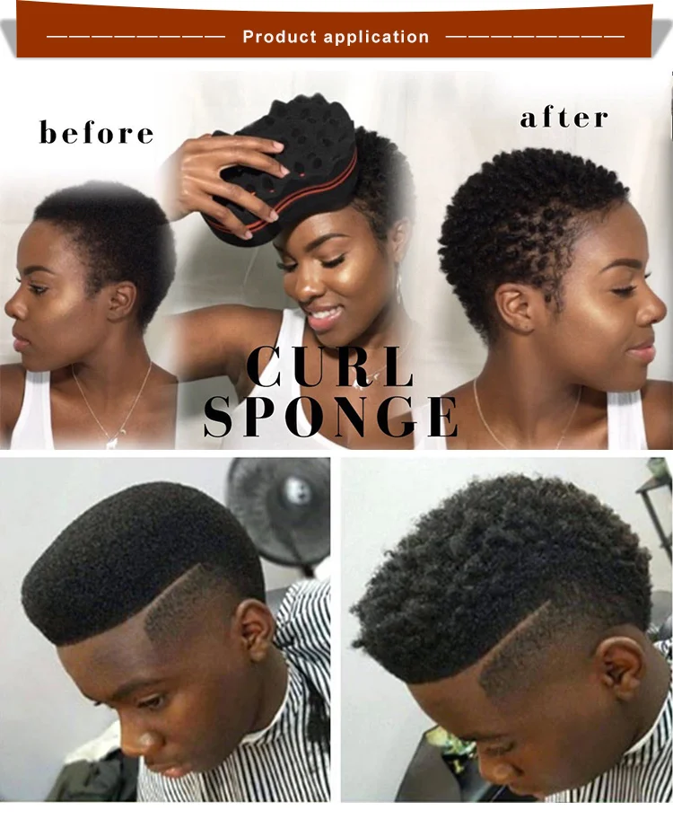 Hot Sale Foam Magic Barber Hair Curl Sponge Dread Lock Sponge Brush