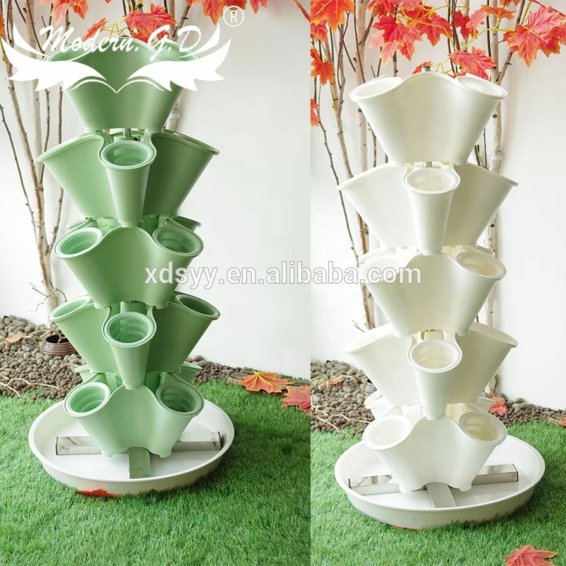 Vertical Garden Tower Planter Automatic Hydroponics System Pot Buy Tower Planter Tower Hydroponics Hydroponic Pot Product On Alibaba Com