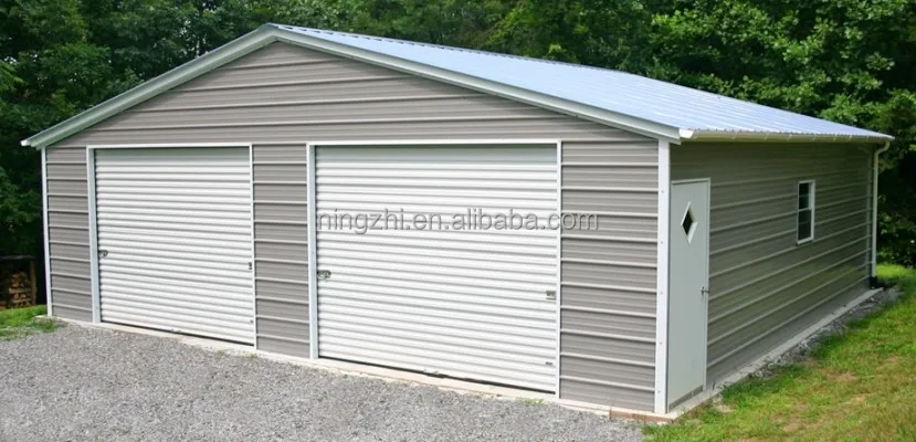 Dos puertas de garaje/metal portátil garaje/estructura de acero garaje