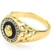 18k Gold rhodium iconic signet ring Greek Myths gorgon head ring for men