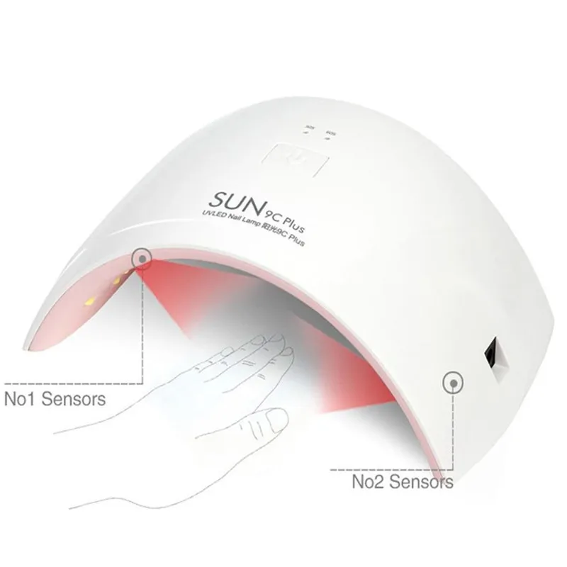 Private label SUNUV SUN9C 24W UV Lamp LED Nail Dryer Curing Machine Nail lamp with Timer setting