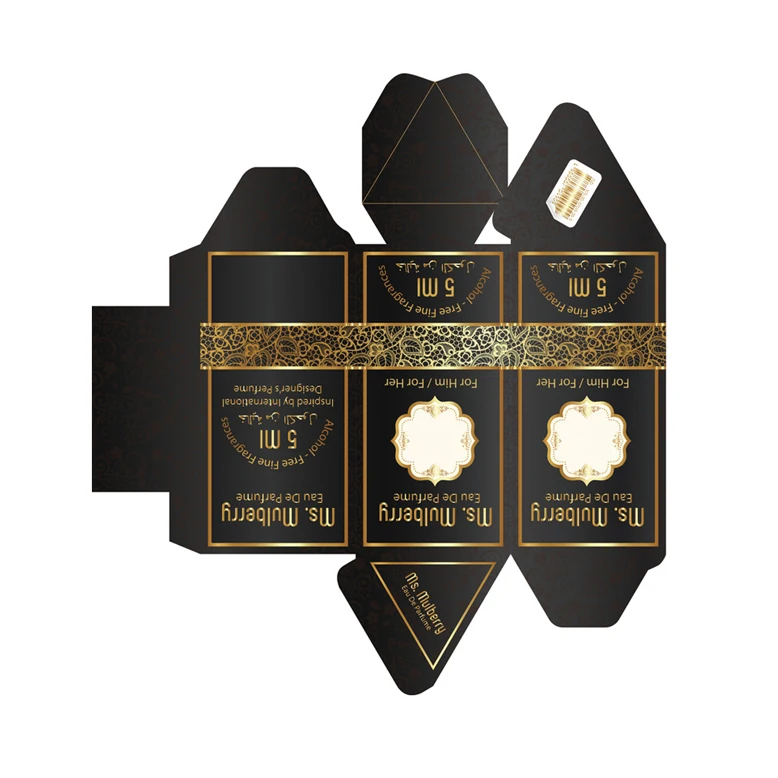 Perfume Box Design Manufacturer Of Black Paper Perfume Packaging Box 