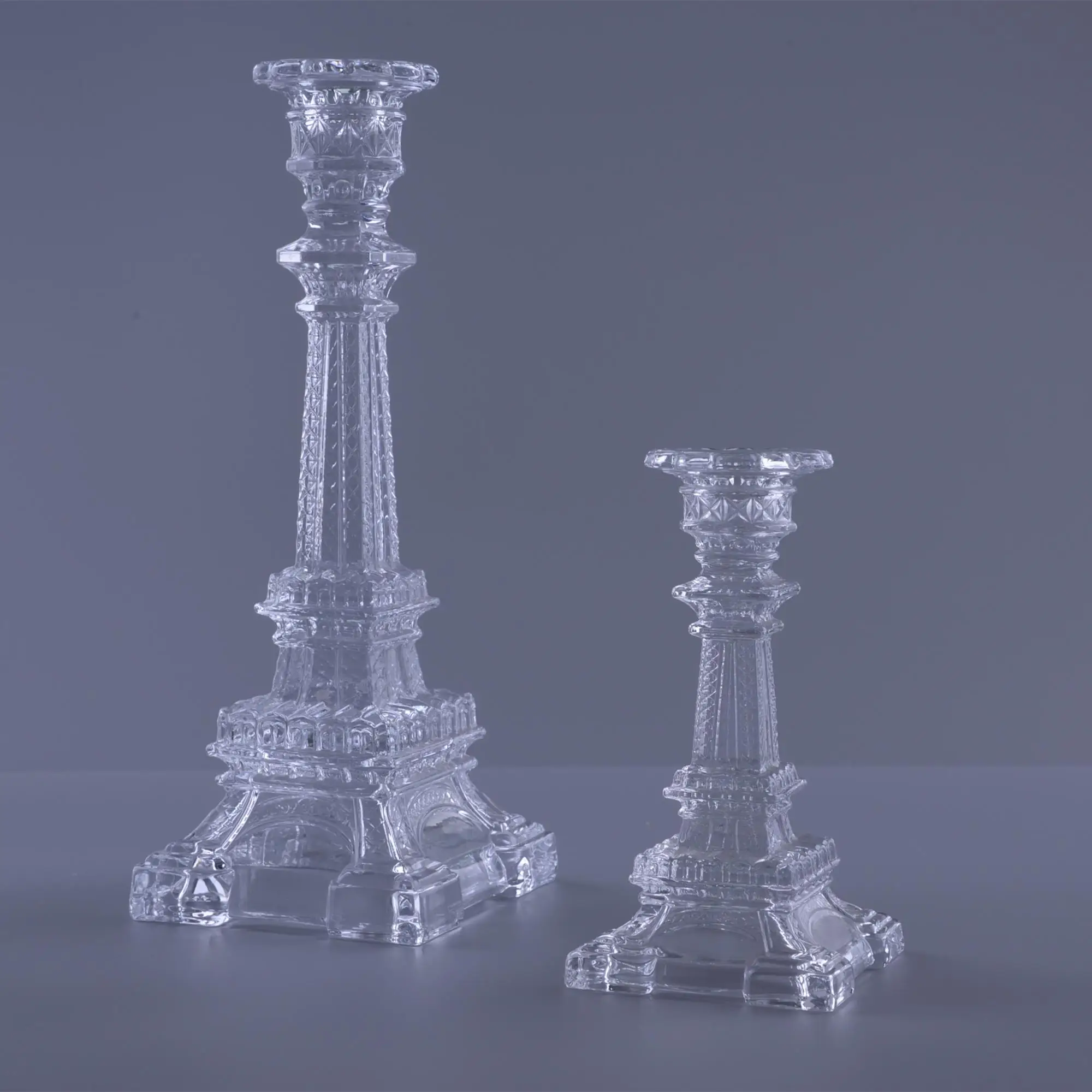 Cheap Eiffel Tower Designed Glass Candlesticks - Home Decor