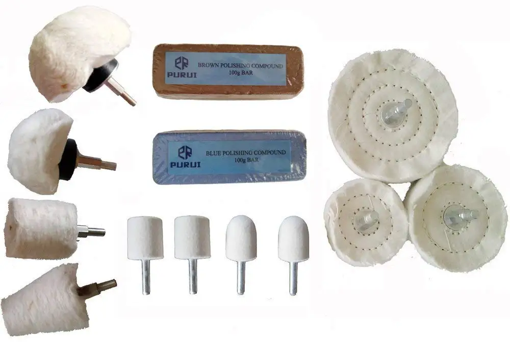 Buy 14pc Aluminium Brass Polishing Buffing Kit Use On Bench