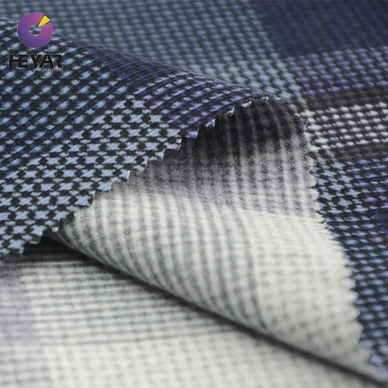material de tela de algodón Hilado Estampado Tartán Cuadros Diseño Impreso teñido 145 Cm de Ancho