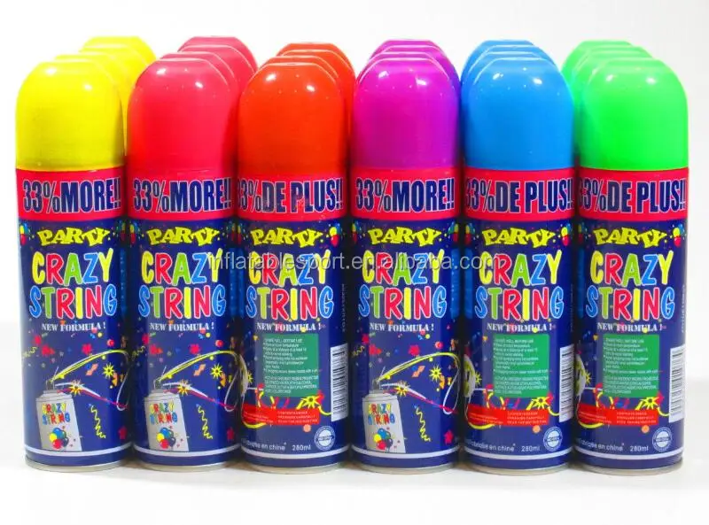 Factory Wholesale Silly String,Party String Spray,Color Party String