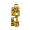 graceful and fashion lead and nickle free golden plated engraved message 2015 year date jewelry charm in yiwu futian marlket