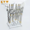 Royal 39pcs cutlery sets with iron stand stainless steel Flatware Sets manufacturers