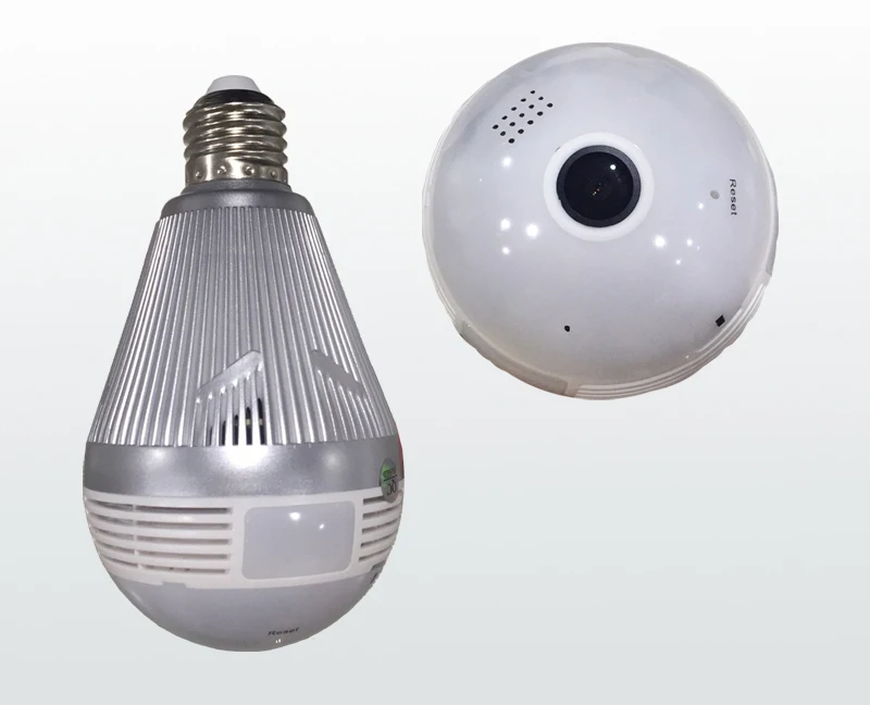 Night Vision Sd Card 360 Degree Wifi Bulb Security Surveillance Camera