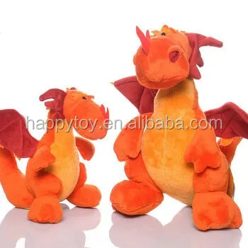 orange dinosaur plush