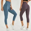 In stock Small MOQ 80nylon 20spandex high waisted women yoga pants womens workout capri leggings