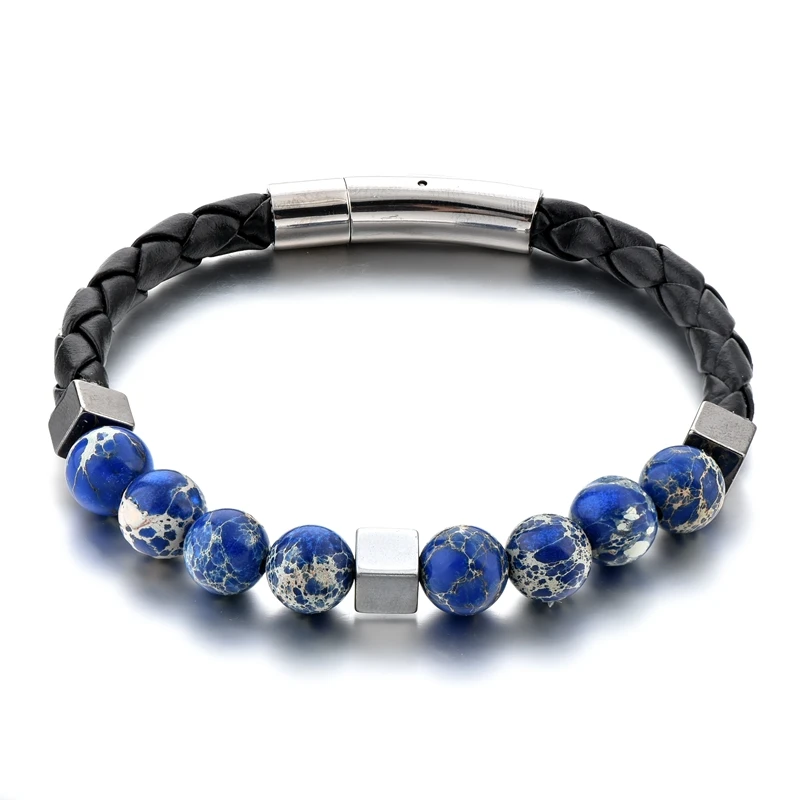 Saudi Arabia Jewelry Gold Bracelet Snap For Men Pu Leather